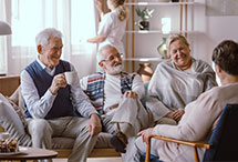 group of seniors in a home